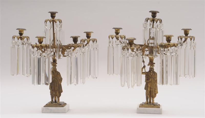 PAIR OF VICTORIAN GILT-METAL