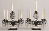 PAIR OF VICTORIAN GLASS-HUNG B