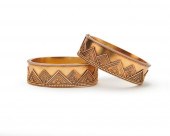 PAIR OF VICTORIAN GOLD BRACELE