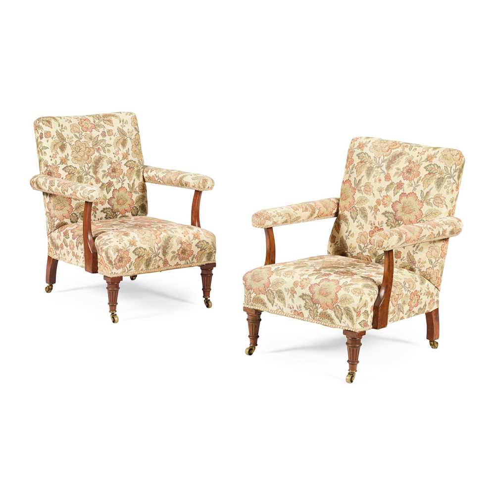 PAIR OF VICTORIAN MAHOGANY FRAMED