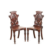 PAIR OF VICTORIAN MAHOGANY HAL