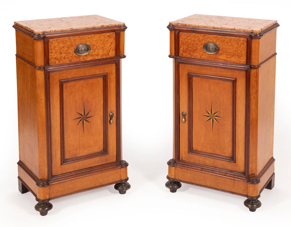 PAIR OF VICTORIAN MARBLE-TOP