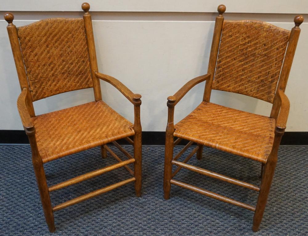 PAIR OF VICTORIAN OAK AND SPLIT