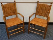 PAIR OF VICTORIAN OAK AND SPLI