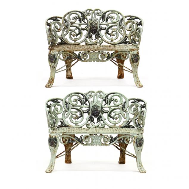 PAIR OF VICTORIAN PAINTED IRON