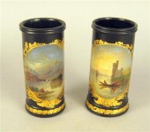 Pair of Victorian papier-mache