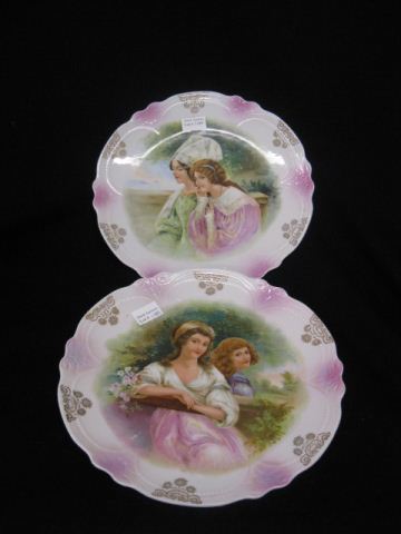 Pair of Victorian Portrait Plates