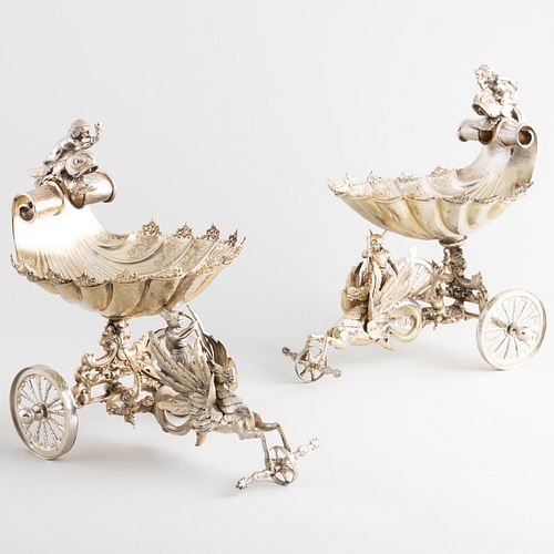 PAIR OF VICTORIAN SILVER AND SILVER