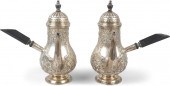 PAIR OF VICTORIAN SILVER CHOCO