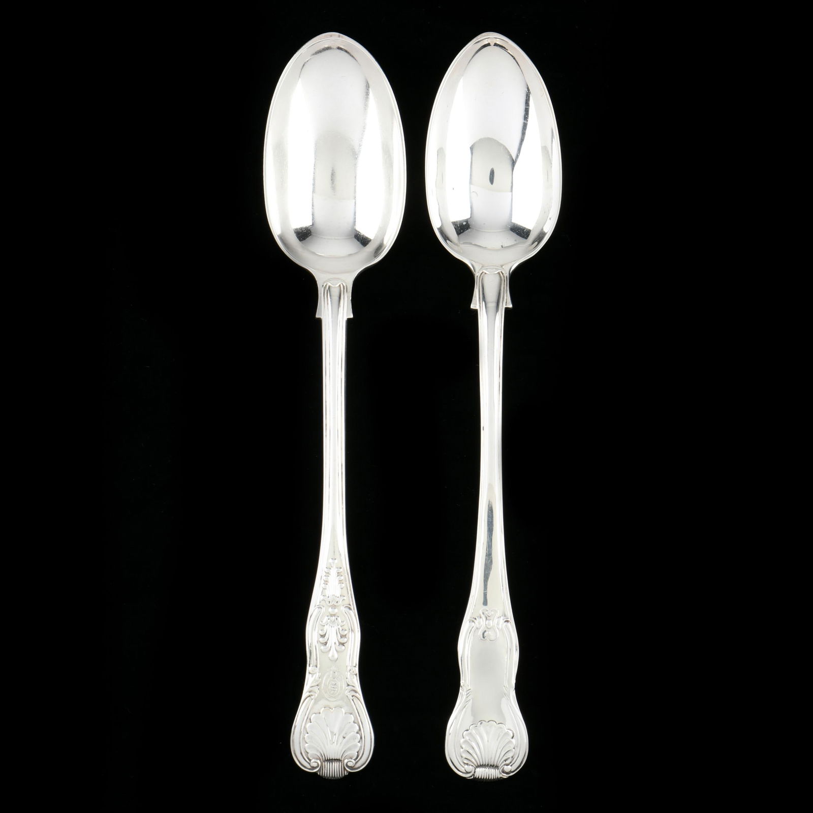 PAIR OF VICTORIAN SILVER  KINGS 