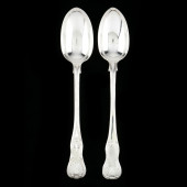 PAIR OF VICTORIAN SILVER  KING