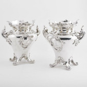 PAIR OF VICTORIAN SILVER PLATE