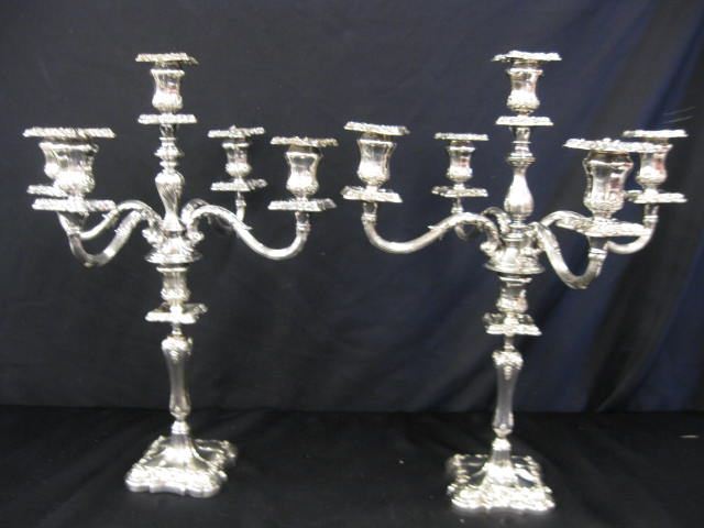 Pair of Victorian Silverplate