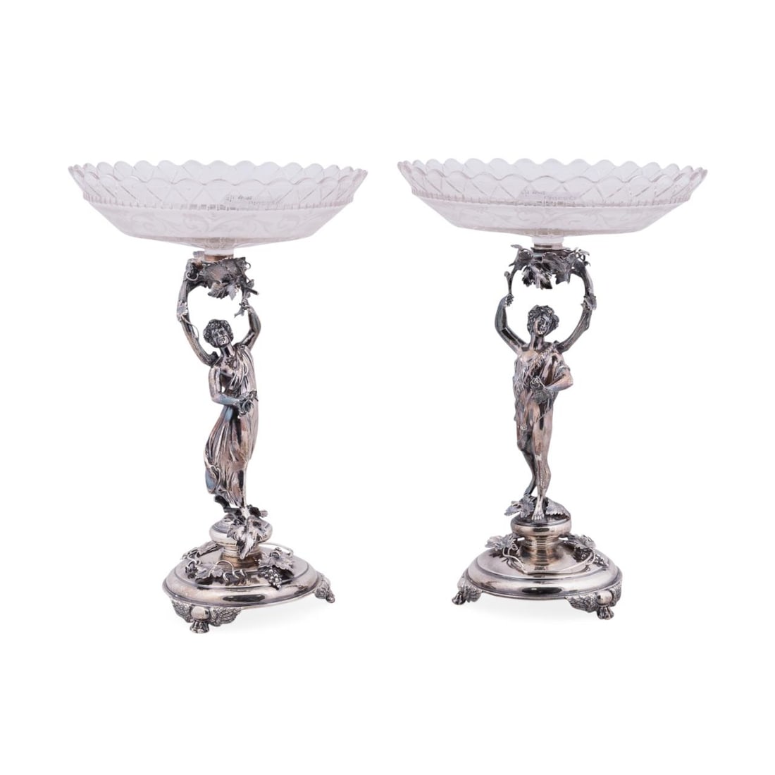 PAIR OF VICTORIAN STERLING AND