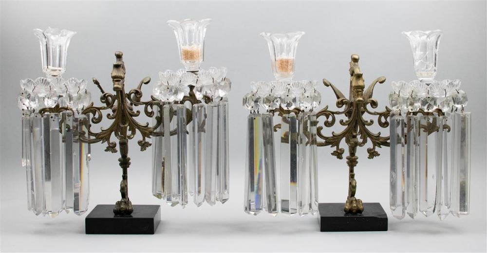 PAIR OF VICTORIAN STYLE GILT-BRONZE