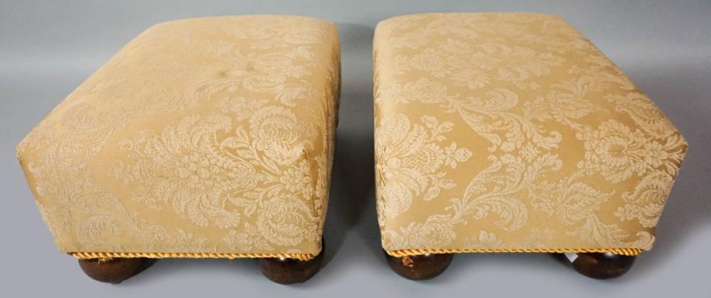 PAIR OF VICTORIAN STYLE UPHOLSTERED
