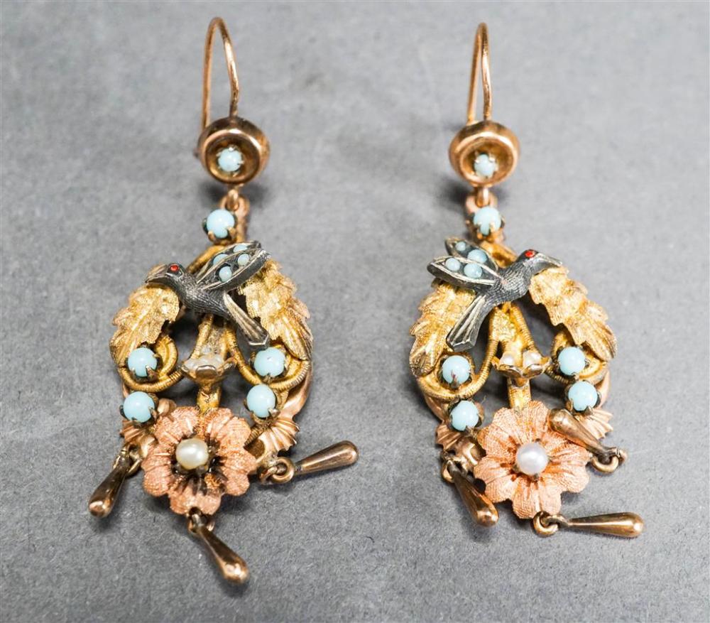 PAIR OF VICTORIAN TESTED 10-KARAT