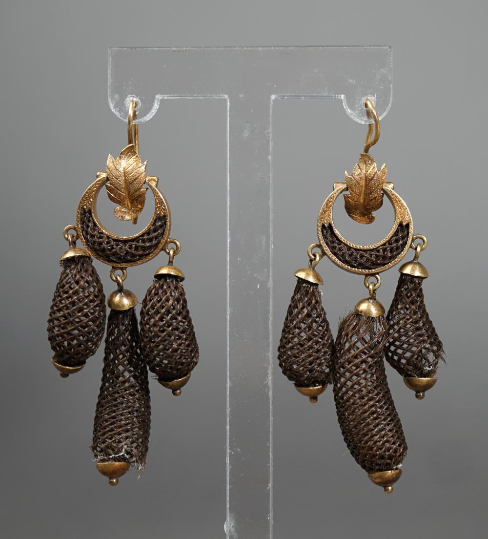 PAIR OF VICTORIAN TESTED 10-KARAT