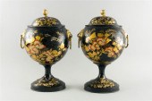 PAIR OF VICTORIAN TOLE PEINTE