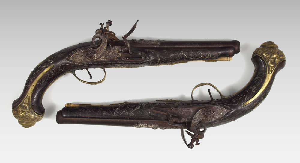 PAIR OF VICTORIAN TURKISH FLINTLOCK