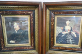 PAIR OF VICTORIAN WALNUT SHADO