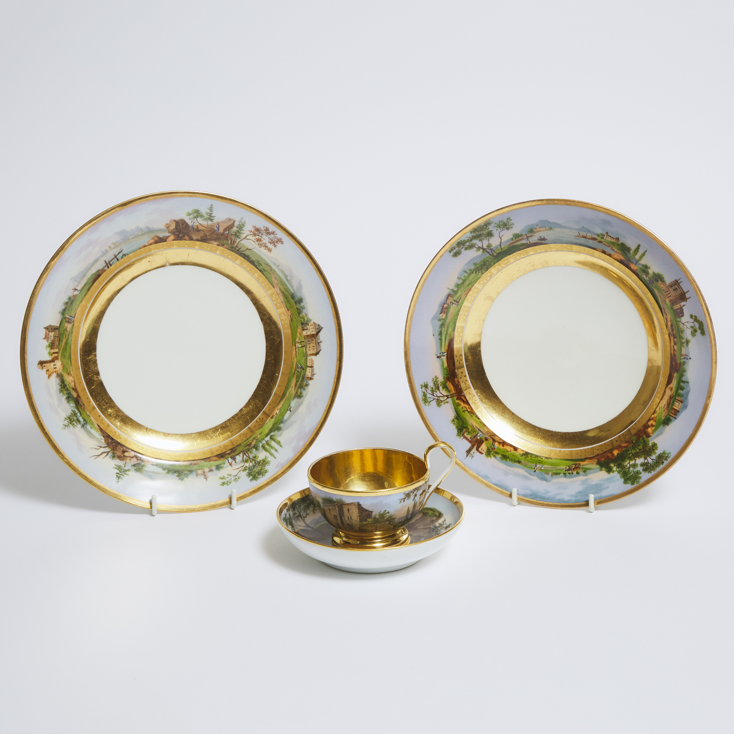 Pair of Vienna Plates and a