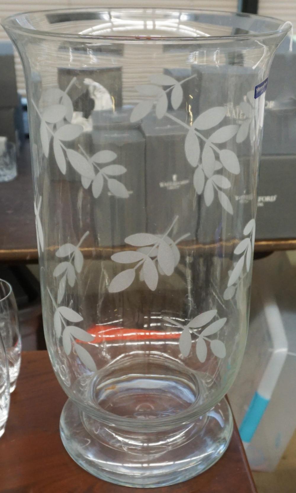 PAIR OF VILLEROY AND BOCH ETCHED