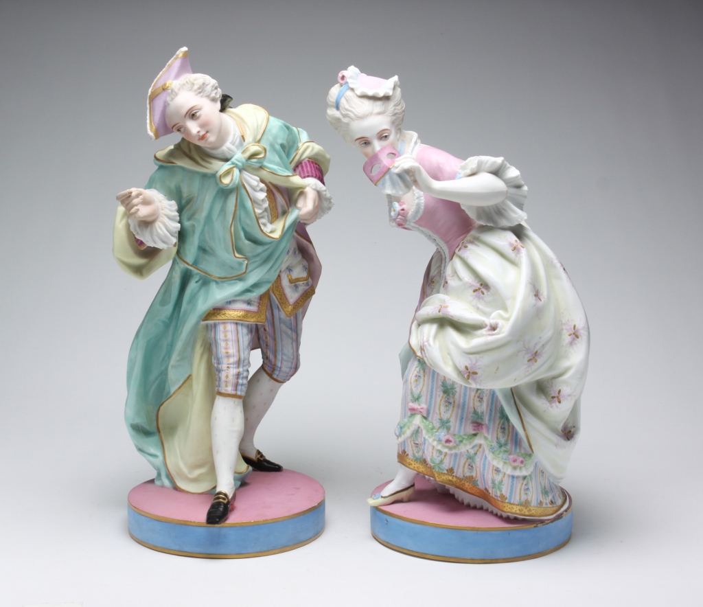 PAIR OF VILLEROY & BOCH BISQUE