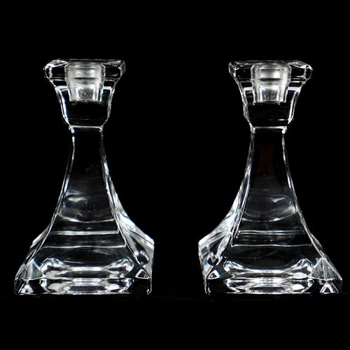 PAIR OF VILLEROY & BOCH CRYSTAL