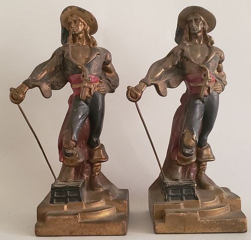 PAIR OF VINTAGE ARMOR BRONZE