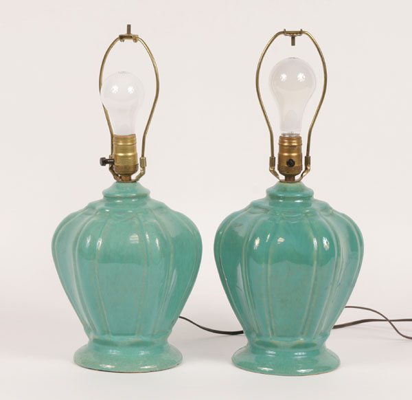 Pair of vintage art pottery