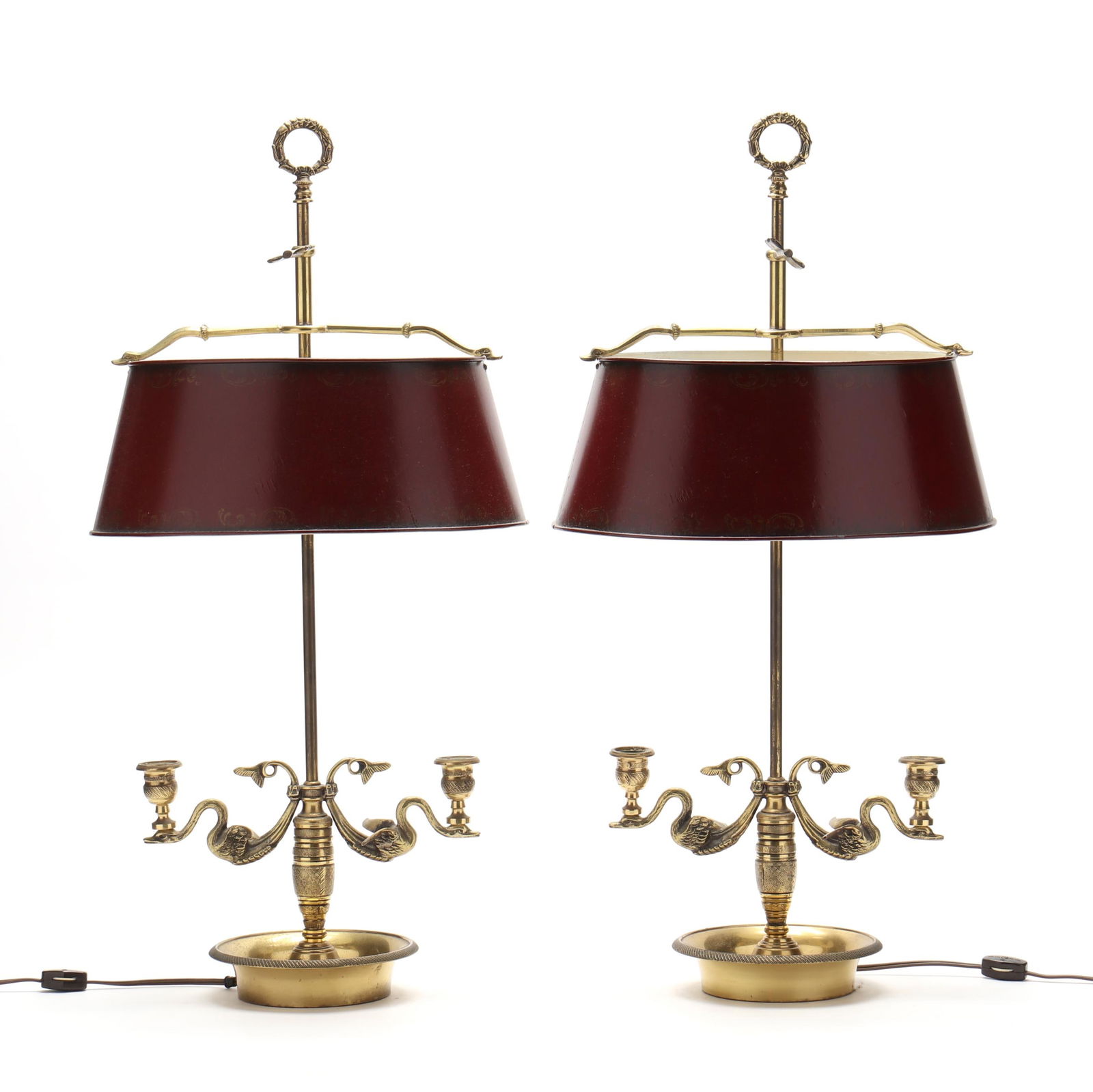 PAIR OF VINTAGE BRASS BOUILLOTTE