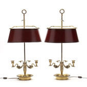 PAIR OF VINTAGE BRASS BOUILLOT