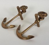 PAIR OF VINTAGE BRASS FIGURAL
