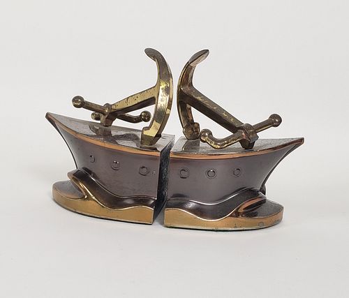 PAIR OF VINTAGE BRASS FIGURAL