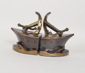 PAIR OF VINTAGE BRASS FIGURAL