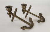 PAIR OF VINTAGE BRASS FIGURAL