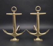 PAIR OF VINTAGE BRASS NAUTICAL