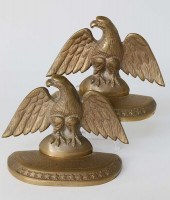 PAIR OF VINTAGE BRONZE SPREAD