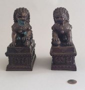 PAIR OF VINTAGE CAST BRONZE CH