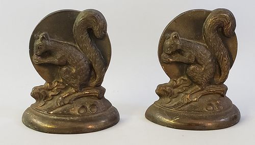PAIR OF VINTAGE CAST BRONZE FIGURAL