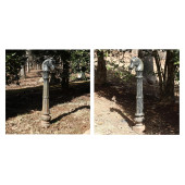 PAIR OF VINTAGE CAST IRON HORS