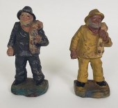 PAIR OF VINTAGE CAST IRON OLD