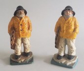 PAIR OF VINTAGE CAST IRON OLD