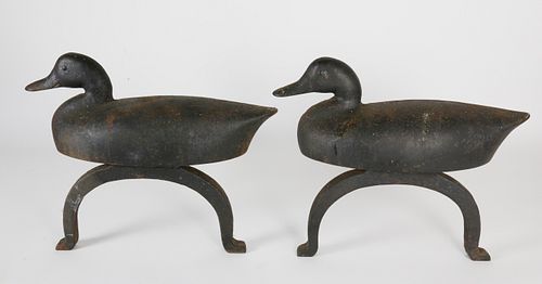 PAIR OF VINTAGE CAST IRON