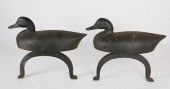 PAIR OF VINTAGE CAST IRON SWIM