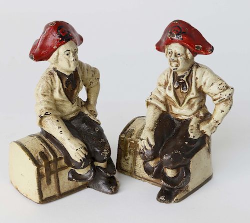 PAIR OF VINTAGE CAST IRON