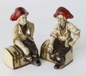 PAIR OF VINTAGE CAST IRON POLY