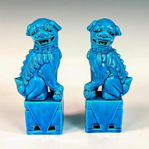 PAIR OF VINTAGE CHINESE CERAMIC FOO