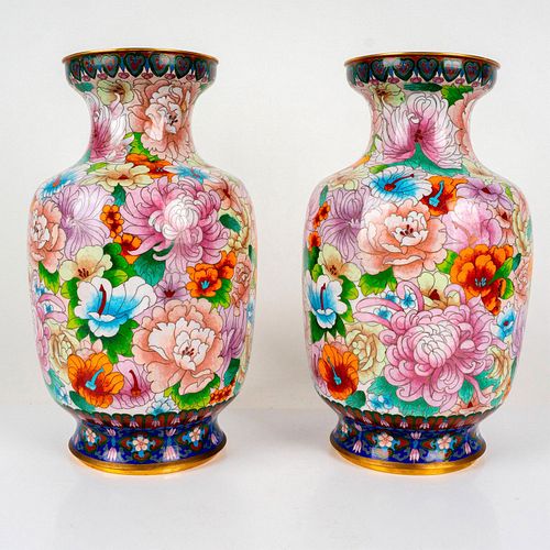 PAIR OF VINTAGE CHINESE CLOISONNE